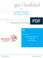 Prouty Project - General Manager - Position Profile