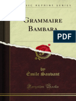 Bambara, Grammaire (Sauvant) (1913)