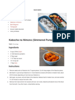 Kabocha No Nimono (Simmered Pumpkin) Recipe: Ingredients