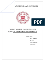 Chanakya National Law University: Project On Civil Procedure Code Topic: Abatement of Proceedings