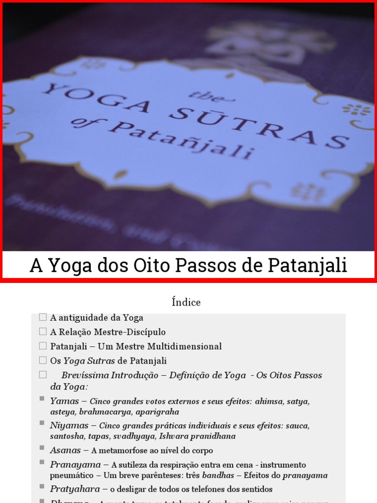 Os Oito Passos da Yoga de Patanjali | PDF | Patanjali | Ioga, image size:768x1024