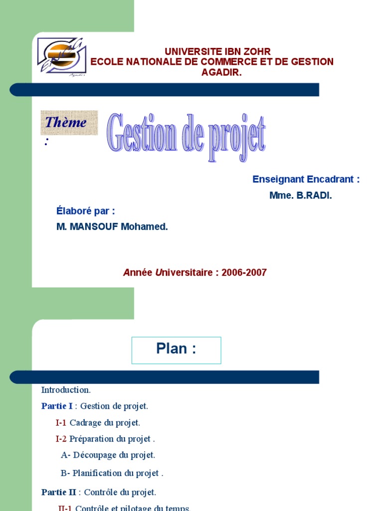 Gestion de Projets | PDF | Planification | Gestion de projet