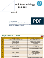 Research Methodology RM-898: Lecture-1