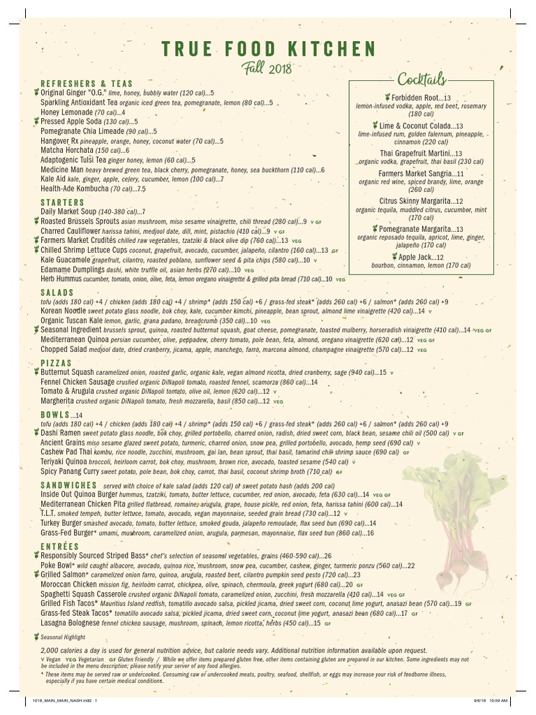 Fall 2018 Seasonal Menu Highlights | PDF | Rose | Thai Cuisine
