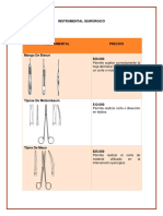 Cotización de Instrumental Quirúrgico