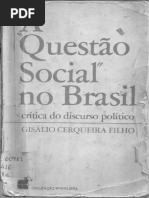 CERQUEIRA FILHO, Gisálio. A questão social - capítulo 1