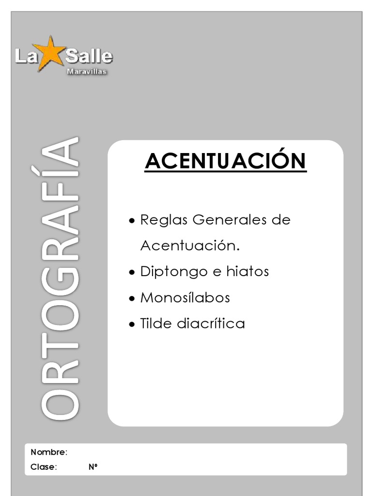 Reglas de Acentuación en Español | PDF | Voz humana | Comunicación oral