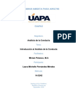 Tarea 1, Laura Michelle Fernández 14-3242, Evaluacion de La Conducta