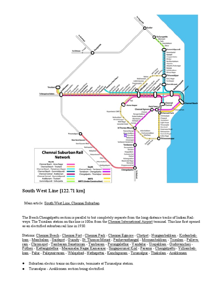 Chennai Mmts | PDF | Passenger Rail Transport | Rail Infrastructure