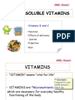 Water Soluble Vitamins: Vitamins B and C