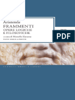 Aristotele - Frammenti. Opere Logiche e Filosofiche