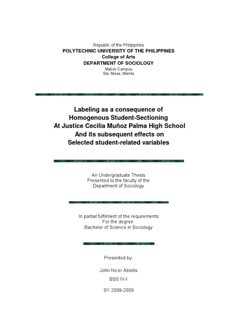 Homogenous Sectioning Effects on Students | PDF | Deviance (Sociology ...
