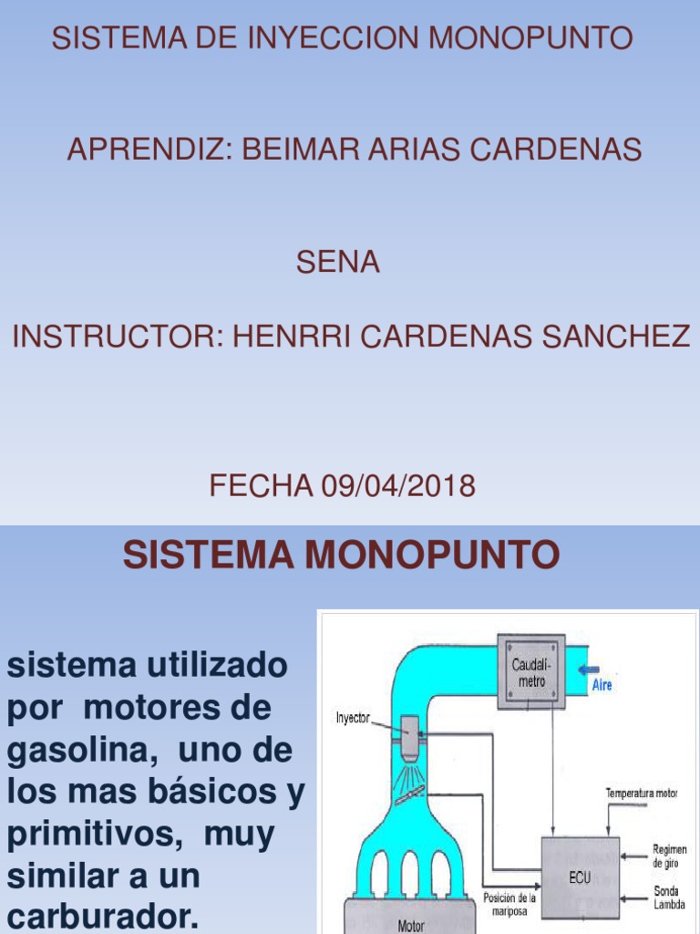 Sistema de Inyección Monopunto | PDF | Acelerador | Motores