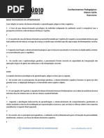 Conhecimentos Pedagogicos - Exercicios