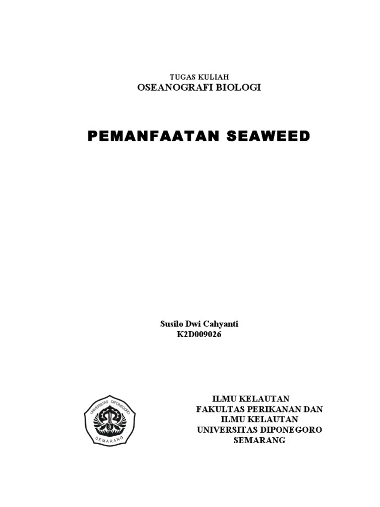 Pemanfaatan Rumput Laut di Indonesia | PDF