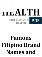 Health: Unit I - Consumer Health