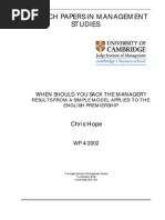 Research Papers in Management Studies: Chris Hope