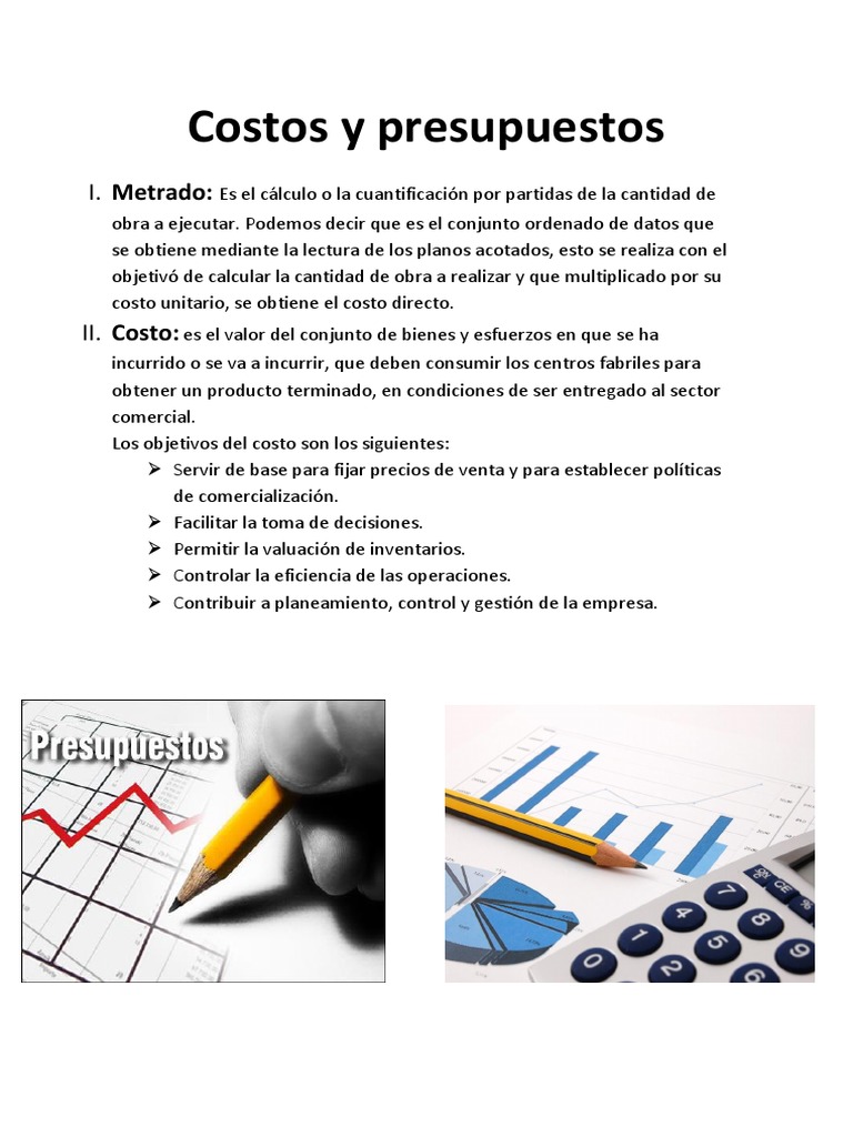 Costos y Presupuestos 2 | PDF | Costo | Presupuesto