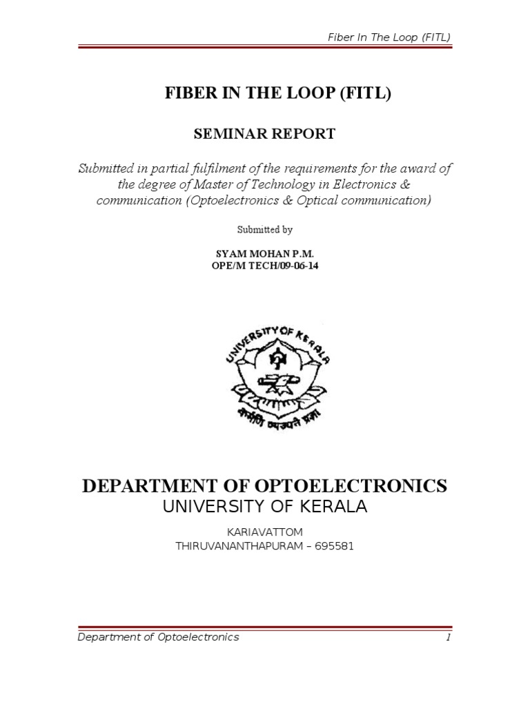 Understanding Fiber In The Loop (FITL) | PDF | Fiber To The X ...