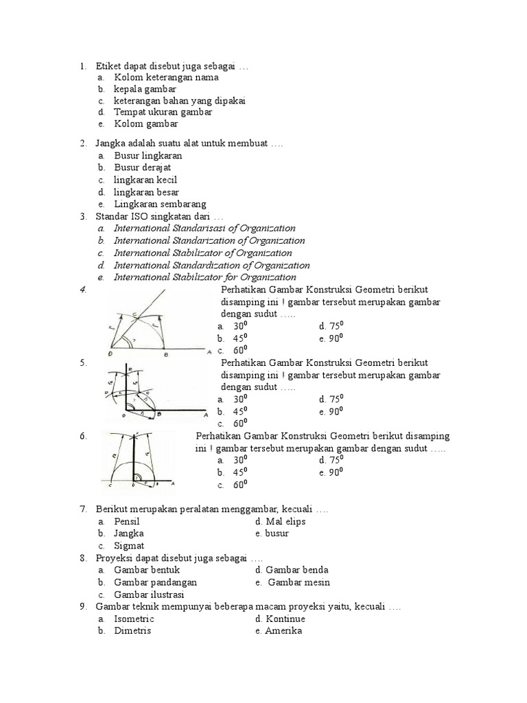 Panduan Gambar Teknik dan Proyeksi | PDF | Metode & Bahan Ajar