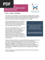 Arts and Social Change Backgrounder April 2018