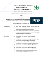 SK Koordinasi Dan Komunikasi Antara Pendftaran Dengan Unit Penunjang Terkait PKM Ladongi Jaya 2018