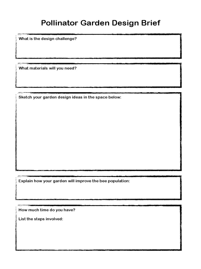 Pollinator Garden Design Brief What Is The Design Challenge? PDF