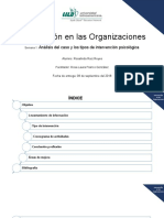Proyecto: intervención en las organizaciones