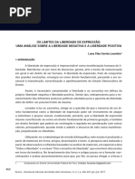 OS LIMITES DA LIBERDADE DE EXPRESSÃO