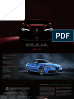 Alfa Romeo Giulia Range and Quadrifoglio Pricelist