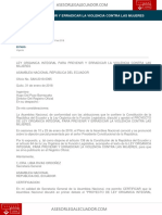Ley Para Prevenir y Erradicar La Violencia Contra Las Mujeres