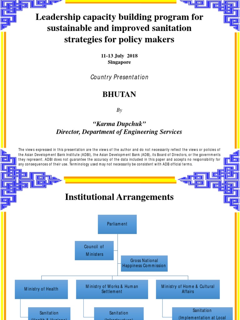 Country Presentation On Bhutan - Leadership Capacity Building Program