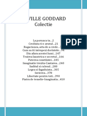 Neville Goddard - Colectie (13 in 1) | PDF