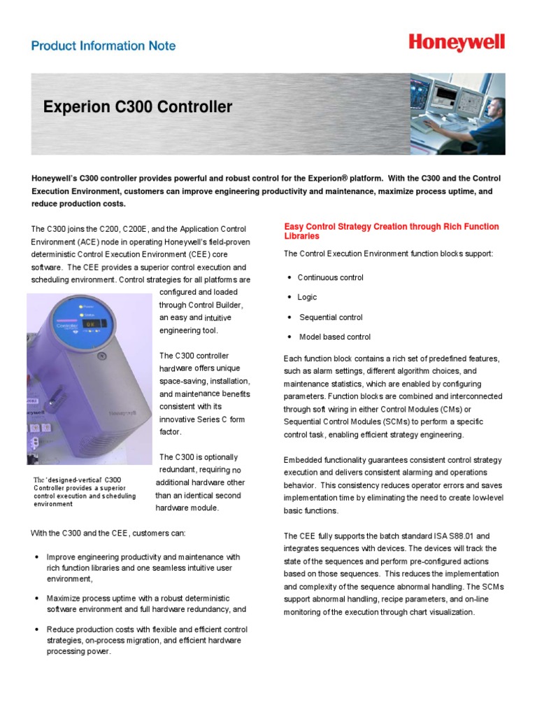 DS Honeywell Experion C300 Controller Control Theory Subroutine