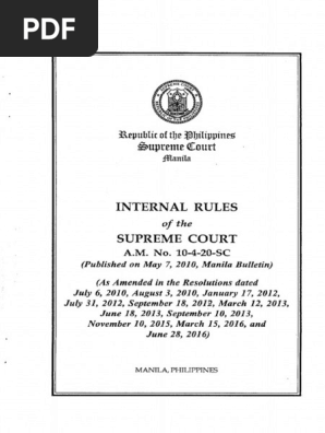 internal rules of the supreme court