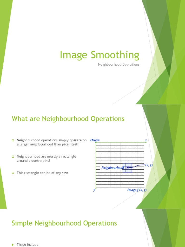 Image Smoothing Techniques Explained | PDF | Image Editing | Signal ...
