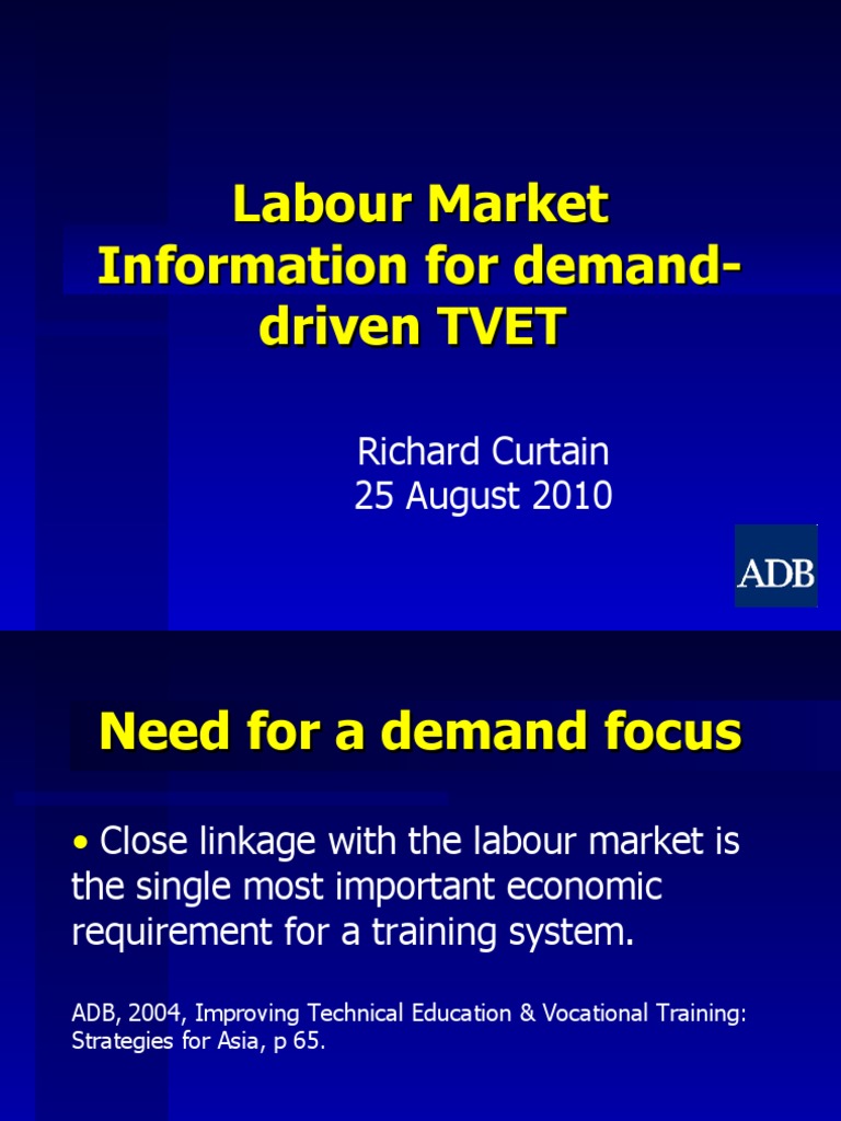 Demand-Driven TVET and Labor Market Insights | PDF | Vocational ...