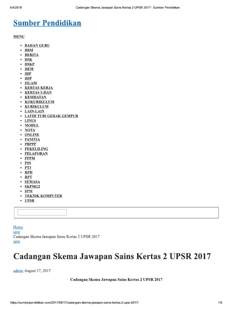 Siri Kertas Soalan Peperiksaan Sebenar Upsr 2016 2018 Shopee Malaysia