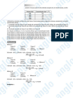 Soluções químicas e concentrações molares