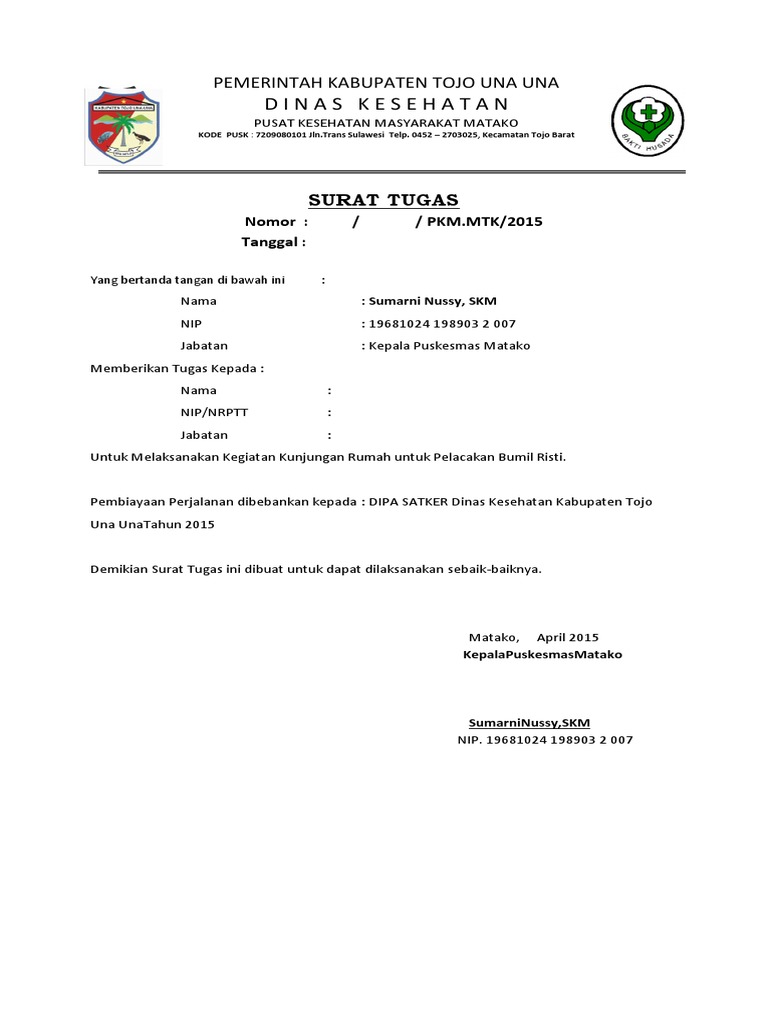 Surat Tugas Bok