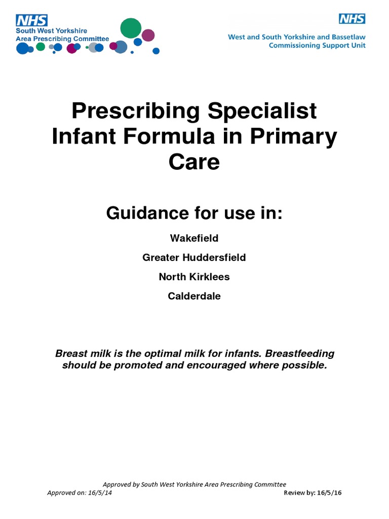 Baby Milk Prescription Guide PDF PDF Food Intolerance Breastfeeding