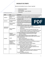 Checklist de Cports: CPORTS - Contexto, Propósito, Obtención de Resultados, Recursos, Tiempos, Seguridad