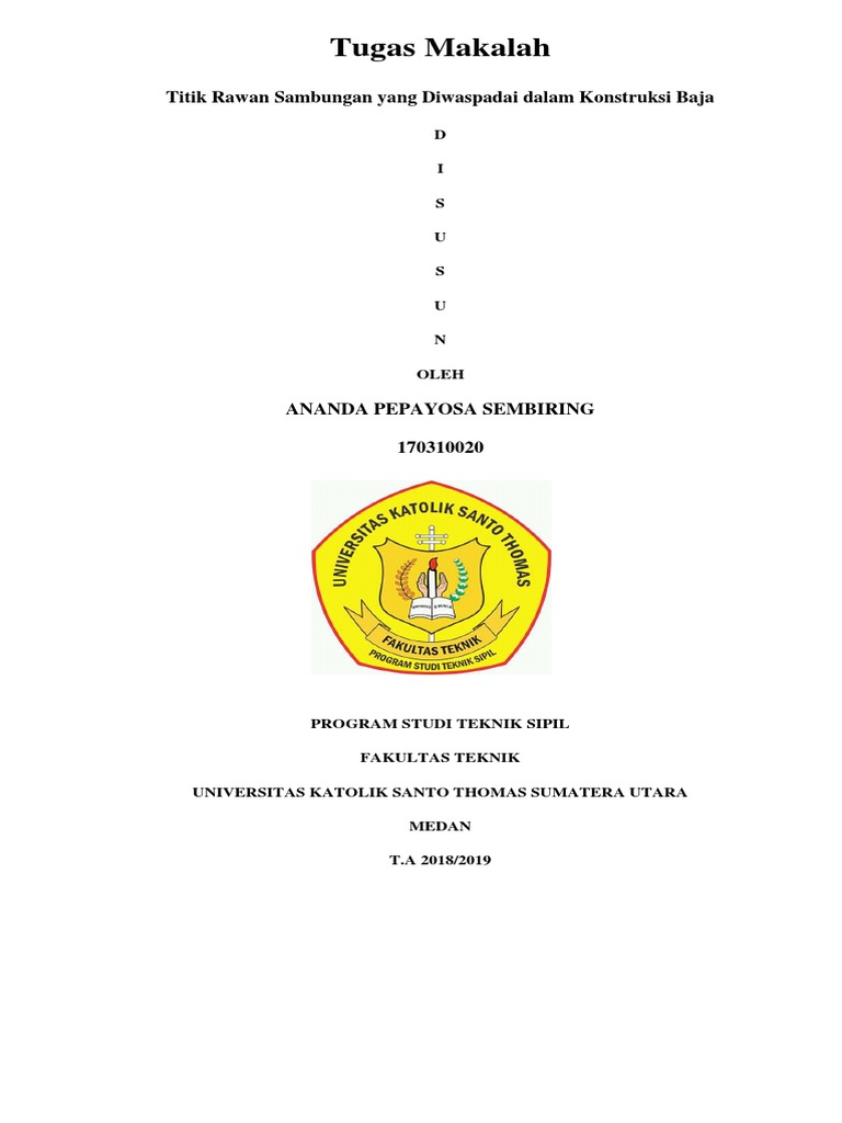 Makalah Sambungan Pada Konstruksi Baja Makalah Sambungan Pada Konstruksi Baja