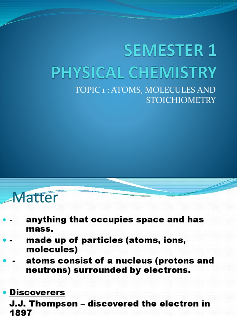 Atoms and Molecules Overview | PDF | Isotope | Atoms