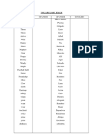 Vocabulary Exam Alejandra