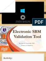 Electronic SBM Validation Tool