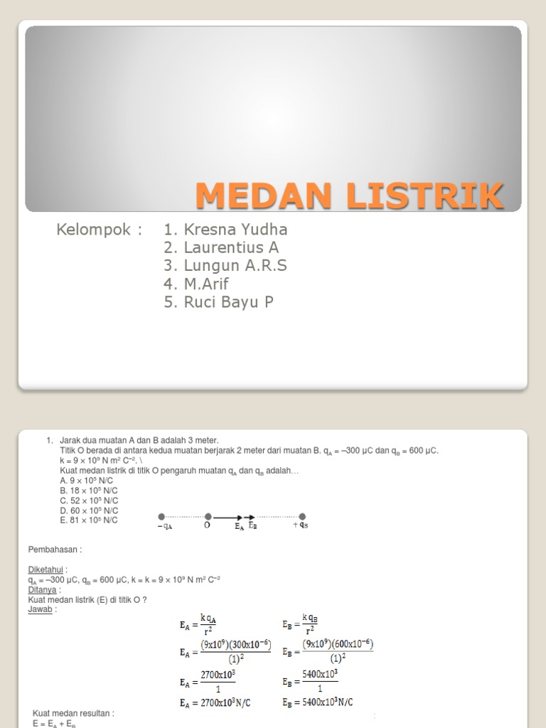 Contoh Soal Medan Listrik PDF