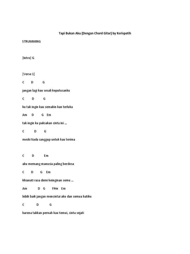 Lagu Keris Patih Tapi Bukan Aku Pdf
