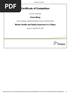 certificate of completion
