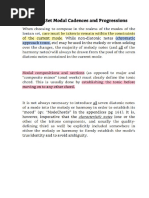 Modology Chapter On Major Modes